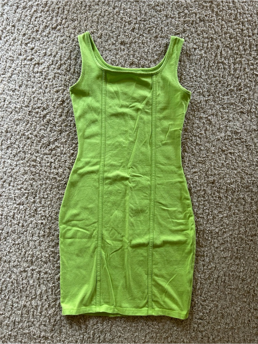 wild fable Lime Green Ribbed Tank Bodycon Dress